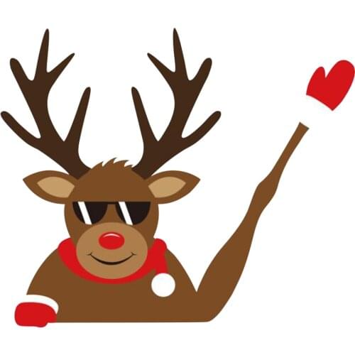 Christmas Car Removable Cute Sticker Car Reflective Waterproof Sticker Rear Window Wiper Sticker Car Decoration