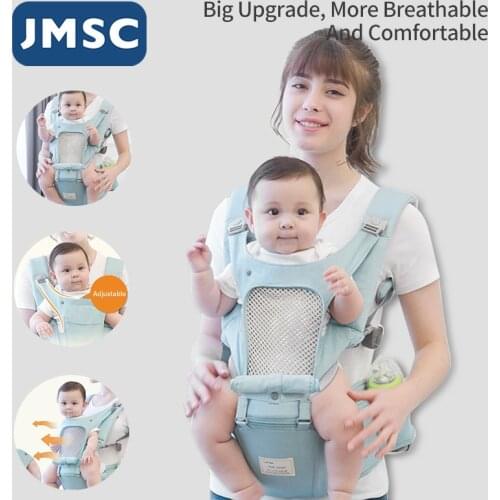JMSC Breathable Ergonomic Baby Carrier Infant Kid Hip Seat Sling Wrap Holder Backpacks Travel Outdoor Kangaroo Front Face Spring