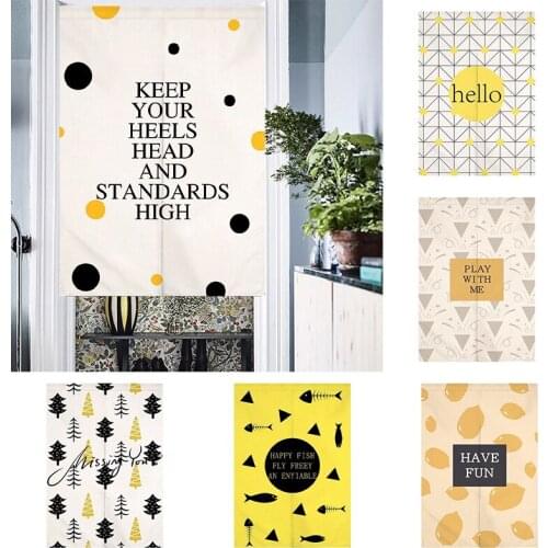 Modern Art Bedroom Kitchen Door Curtain Toilet Half Panel Curtain Blackout Partition Curtain Doorway Hanging Curtain