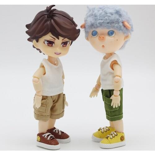 2.5*1.1cm 1Pair Cute OB11 Shoes with Smiley Face for Obitsu11,YMY,GSC and 1/12 BJD Dolls Birthday Gift for Accessories