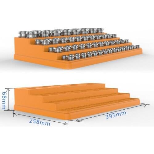 1pcs ladder plastic case er16 er20 er25 er32 spring collet storage case colletting box for cnc machine parts er series