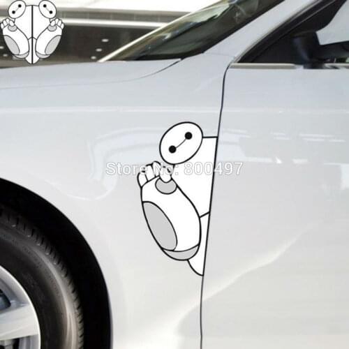20 x Funny Big Hero 6 Baymax Car Sticker Car Decal Rear View Mirror Car Body for Tesla Toyota Ford Chevrolet Volkswagen Lada