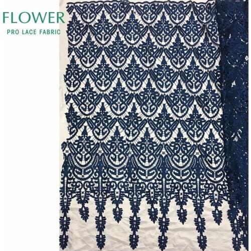 2020 New Tassel Design African Cord Lace Cotton Flower Guipure Lace Fabric For Indian Tissu Women Evening Wedding Dress Fabrics
