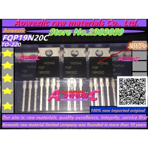 Aoweziic 2017+ 100% new imported original FQP19N20C FQP19N20 TO-220 field effect transistor 19A 200V 19N20