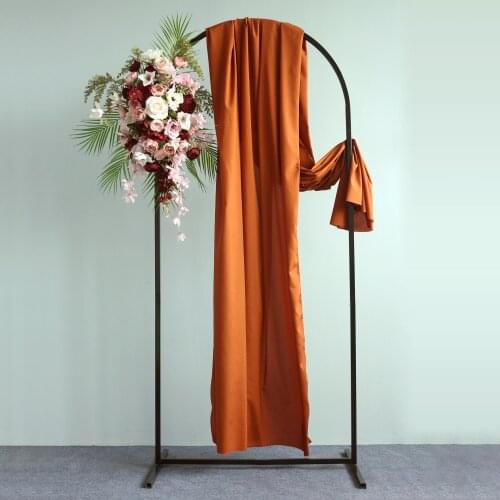 Electroplating Shiny Golden Wedding Arch Background Props Black Flower Arch Outdoor flower Stand Celebration Scene Decoration