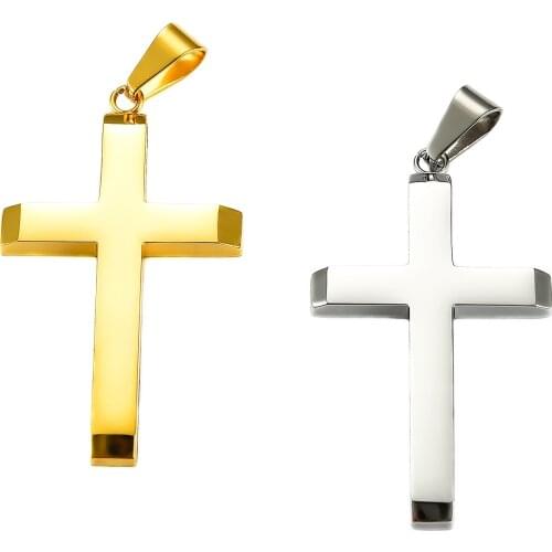 Chain Length 50 CM Fashion Stainless Steel Pendant Cross And Free Chain Necklace For Jewelry Gifts