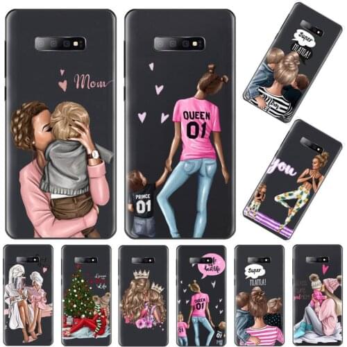 Cute Baby Super Girl mom Love Phone Case For Samsung galaxy S 7 8 9 10 20 edge A 6 10 20 30 50 51 70 note 10 plus