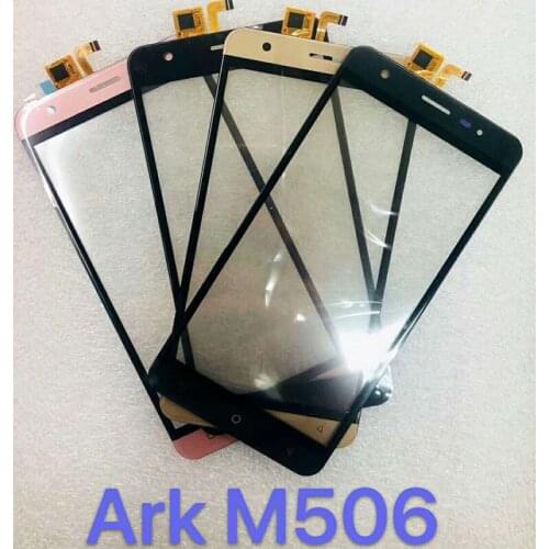 Black/Gold 5" Touch Panel For Ark Benefit M506 Touch Screen Digitizer Front Glass Lens Panel For Ark M506