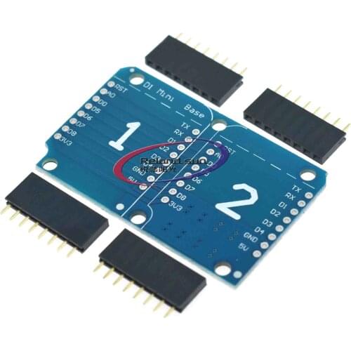 Double Socket Dual Base Shield for WeMos D1 Mini NodeMCU ESP8266 For Arduino Expansion Board