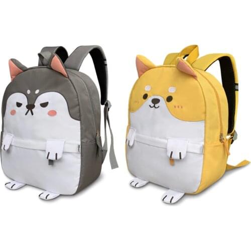 Shiba Inu Corgi Husky Dog Canvas Cute Cartoon Printing Backpack Fashion Women Shoulder Pack Student School Bag Laptop Knapsack