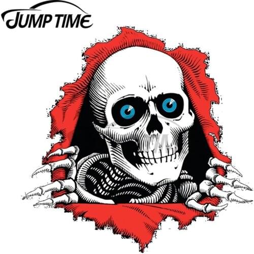 JumpTime 13 x 11.8cm For Skeleton Within Windshield Car Stickers Vinyl Material Decal Car Door Protector Waterproof for VAN RV