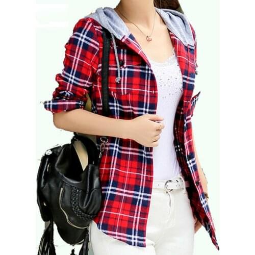KK LUFAINA Women's Plaid Shirts
