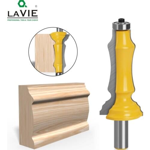 LAVIE 1/2" 12mm Shank Door Window Line Casing Router Bit Woodworking Milling Cutter for Wood Bit Tungsten Cobalt Alloy MC03103
