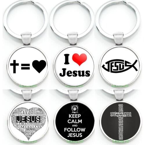 Christian Cross key Chain Crucifix Key Ring Christianity Church Faith Belief Holder Anneau Porte Clef For Jesus Christ Satan
