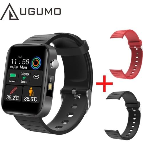 UGUMO 2021 NEW T68 Smart Watch Body Temperature Measure Heart Rate Blood Pressure Oxygen Smart Bracelet PK P8 P8 PLUS