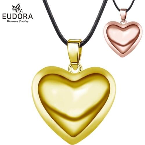 Eudora Pregnancy bola harmony Pendant Gold & rose gold Heart harmony ball Necklace for pregnant woman pregnancy new mom gift