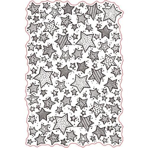 Stars background Transparent Silicone Stamp Seal for DIY scrapbooking photo album Decorative clear stamps A431