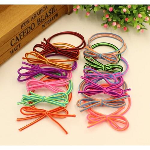 20pcs/lot Rubber Bands Elastics Tie Gum 2016 New Fashion Black Bowknot Hair Holder Girls' Womens Hair Accessories Free Shipping