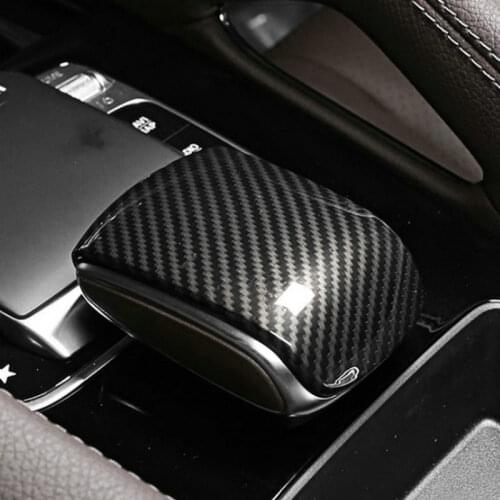 SBTMY Car center console handle gear head carbon fiber decorative cover for Mercedes Benz GLE 350 450 GLS 450 2020