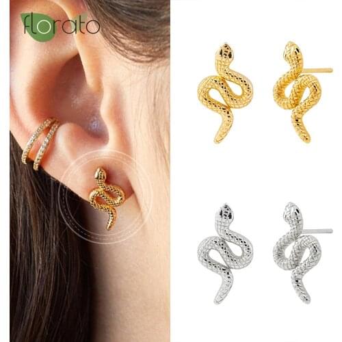 925 Silver Ear Needle European And American Exaggerated Twisted Wild Snake Retro Stud Earrings Party Accessories For Unisex