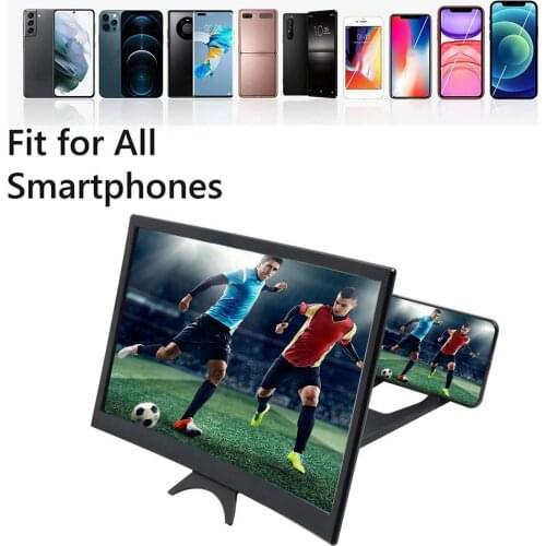 14inch 3D Mobile Phone Screen Magnifier HD Video Amplifier Stand Bracket With Movie Game Live Magnifying Folding Phone Holder