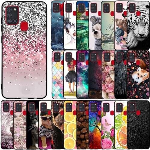 Silicone Case For Samsung Galaxy A21s Case Soft Tpu Phone Shell Cover For Samsung A21s Fundas Coque Etui Bumper Protective Cover