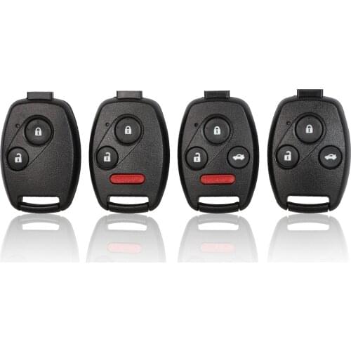 Kutery 2/3/4 Buttons Replacement With Rubber Pad Car Key Remote Fob Cover For Honda Accord CRV Pilot Civic 2003--2013