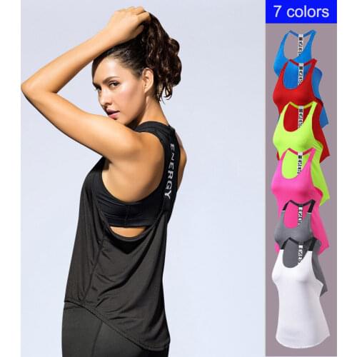 Sports Fitness Vest Women Yoga Shirts Running Shirts Tank Tops Hollow Harness Quick Dry Loose Clothes Gym Workout Singlets