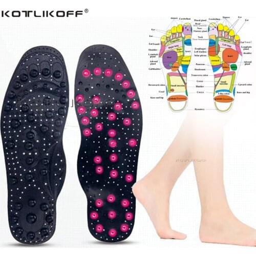 Magnetic Therapy Insoles Enhanced Upgrade 68 Magnets Advanced Foot Acupressure Shoe Pads Massage Slimming Insoles Unisex