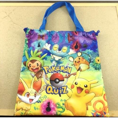 Cartoon Anime Eco-friendly Tote Bag Tutoring File Bag for Students To Learn and Go Back To School