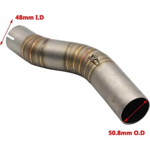 Slip On Motorcycle Exhaust Escape Middle Link Pipe For GSXR 1000 2005 2006