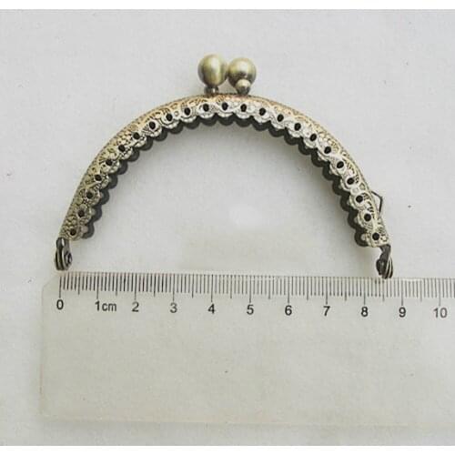 DIY women coin bag making knurling metal clasp lace edge purse frame metal hardware accessories 10pcs/lot