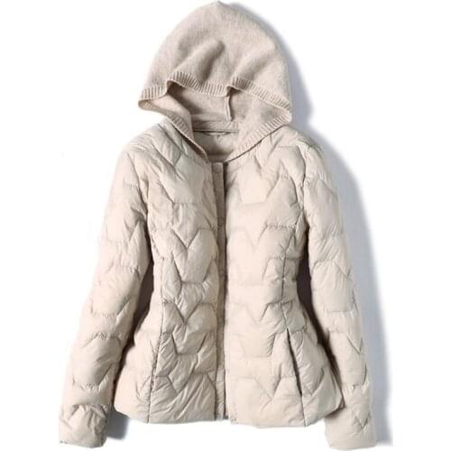 SEDUTMO Winter Short Womens Duck Down Jacket Fashion Ultra Light Thin Coat Autumn Casual Slim Hooded Outwear ED1512