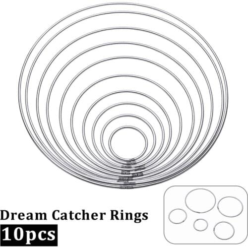 10pcs Strong Metal Ring Hoops Macrame Ring Wall Hangings Macrame Crafts Home DIY Decor 45-190mm