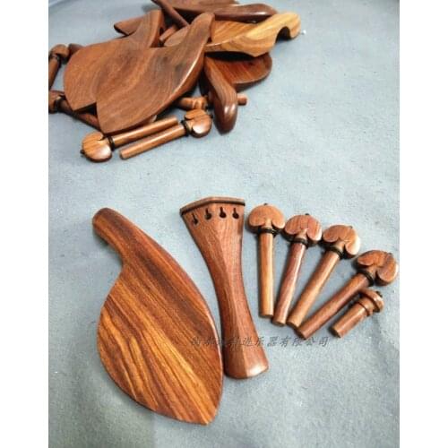 10 set new rosewood Violin parts 4/4, tailpiece, chinrest, pegs, endpin