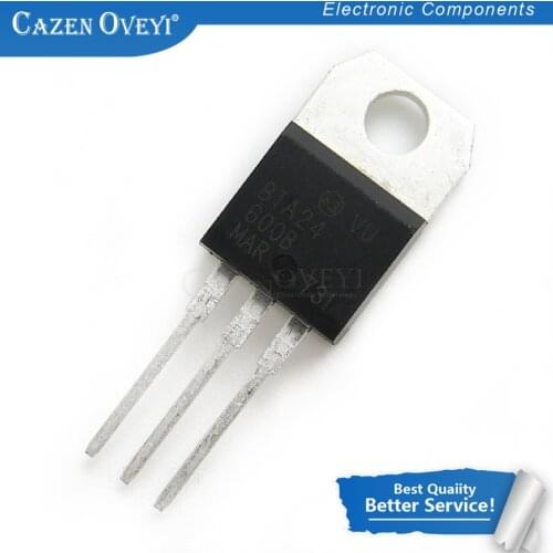 10pcs/lot BTA24-600B BTA24-600 BTA24 Triacs 25 Amp 600 Volt TO-220 In Stock