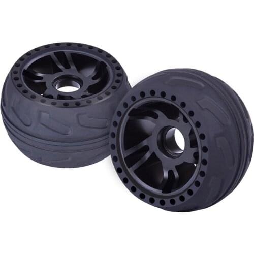 2Pcs/set 105LMH All Terrain Wheel Rubber Tire Skateboard Accessories For Outdoor Fun - Black//Red