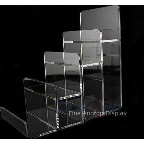 2pcs/lot Clear Acrylic Wallet Display Stand Holder Leather Handbag Purse Display Stand Jewelry Stand Cosmetic Display Racks