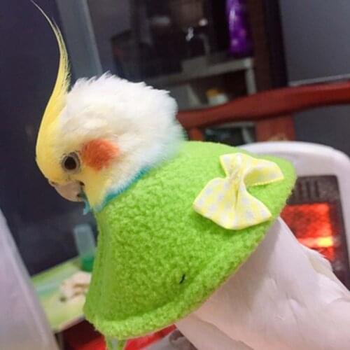 4 Pcs Soft Elizabethan Circle for Birds Parrot Bib Cloak Suit Pet Bird Clothes Small Animals Uniform for Birthday Party Pet 896B