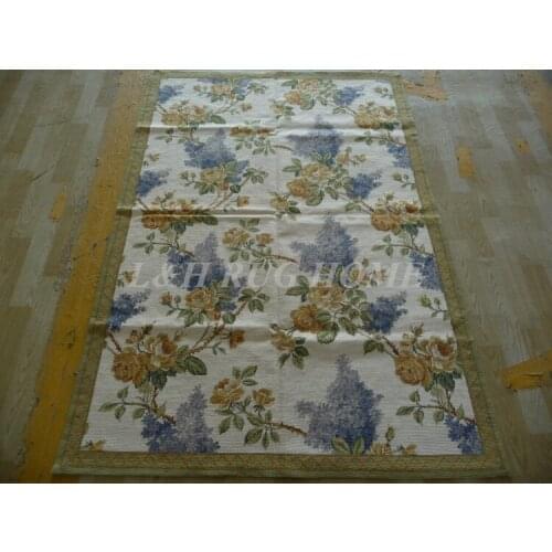 Free Shipping 4'x6' Needlepoint Rugs, Handmade carpet 100% New Zealand Wool Floral design