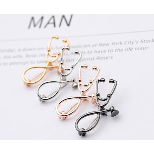 Fashion Trend Multiple Styles Of Brooch Doctor Nurses Stethoscope Brooch Medical Jewelry Enamel Denim Coat Hat Badge Pin