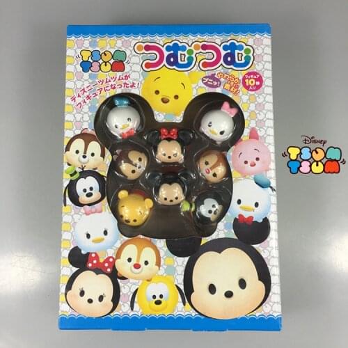 Disney Kid Toys 10pcs/Lot 3.8cm Tsum Tsum Donald Mickey Winnie Toys With Box So Cute Tsum Tsum For Xmas Children Gift