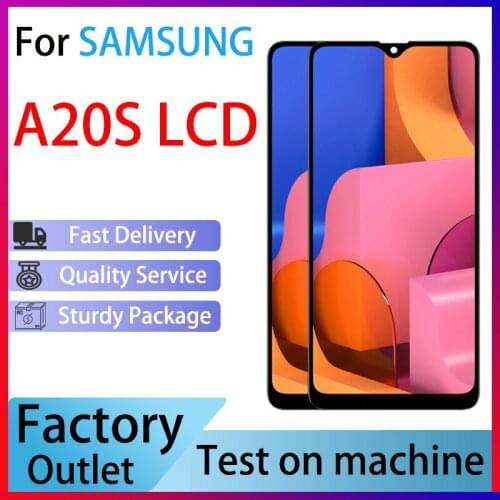 6.5'' AMOLED Display For Samsung Galaxy A20s SM-A207F SM-A207G Full LCD Touch Screen Repair Parts With Frame With Service Pack
