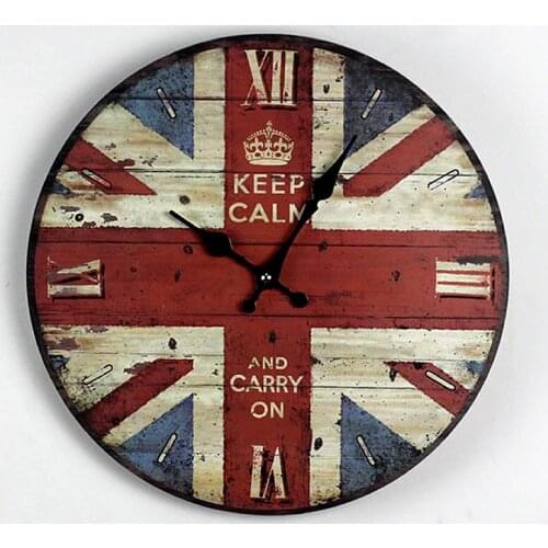 European and American antique wall clock popular solid wood wall clock electronic clock