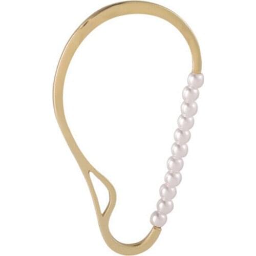 European and American Pearl Geometric Earrings Simple Ear Shape Design Fashion Creative No Pierced Ears Ear Clip Women Jewelry