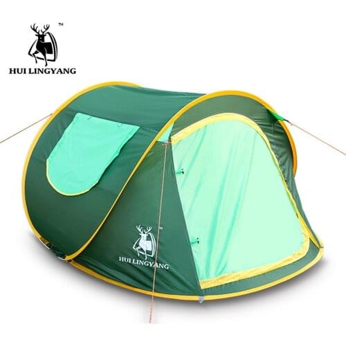 Hui antelope outdoor 2-person single-layer automatic tent double-increasing camping speed open account