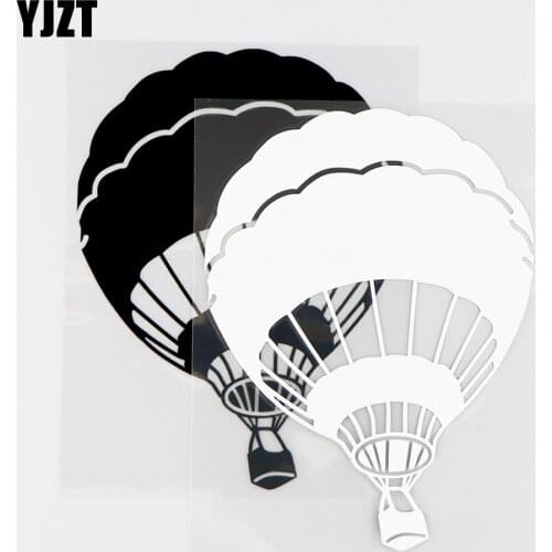 YJZT 11.8X16CM Interesting Car Sticker Vinyl Decals A Freedom Flying Hot Air Balloon Black / Silver 10A-0391