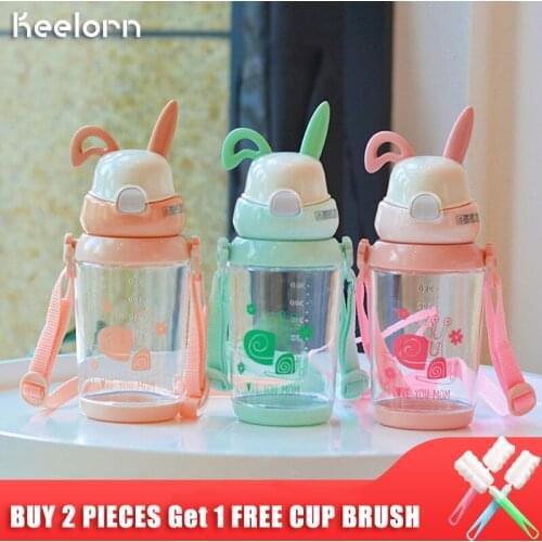 Keelorn 550ml High Quality Water Bottle Rabbit Plastic New Portable Thermal Insulation Direct Drinking Water Bottles
