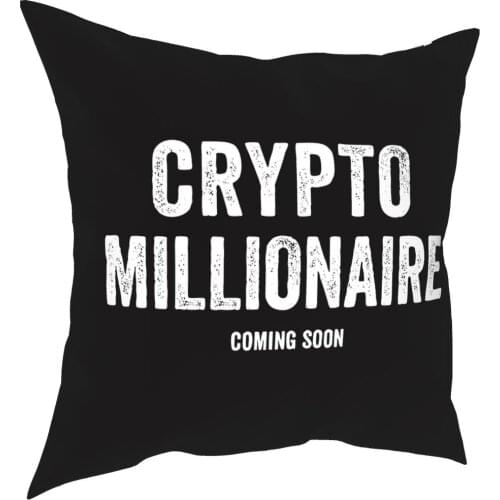 Crypto Millionaire Throw Pillow Cover Decorative Pillow Bitcoin Cryptocurrency Ethereum Btc Blockchain Pillowcover Home Decor