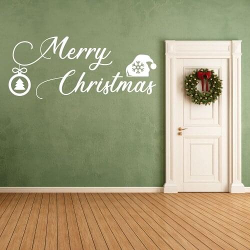 Cool Merry Christmas Wall Sticker Decal Christmas Sticker Home Livingroom Wall Art Decoration A006835